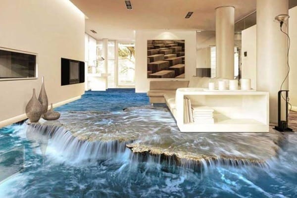 contrapiso azul resinado