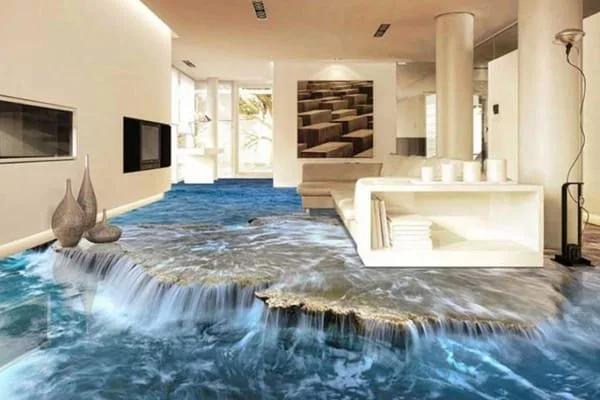 contrapiso azul resinado