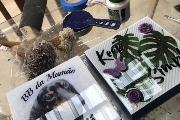dois quadros mdf resinados