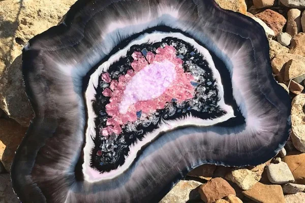 geodo resinado rosa