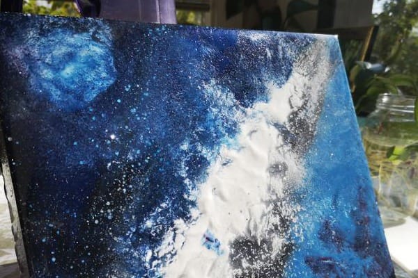 quadro de resina azul