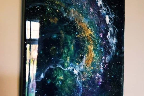 quadro escuro resinado