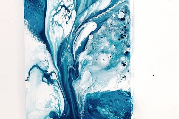 quadro resinado azul claro