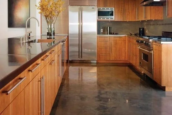cozinha com porcelanato liquido