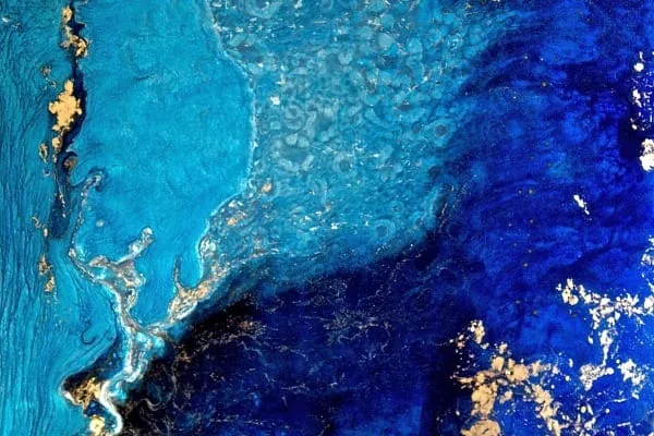 resina azul para artesanato